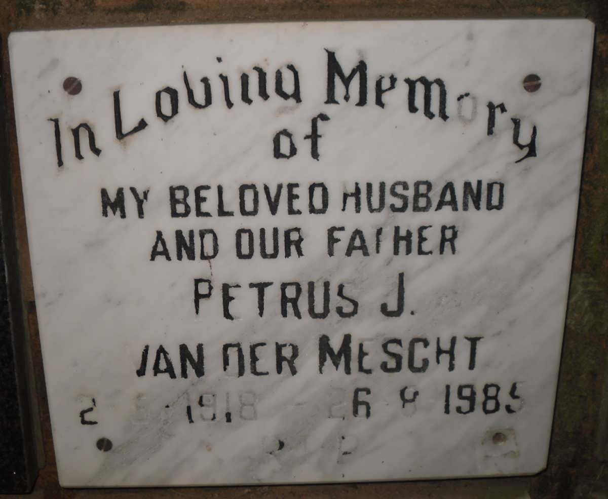 MESCHT Petrus J., van der 1918-1985