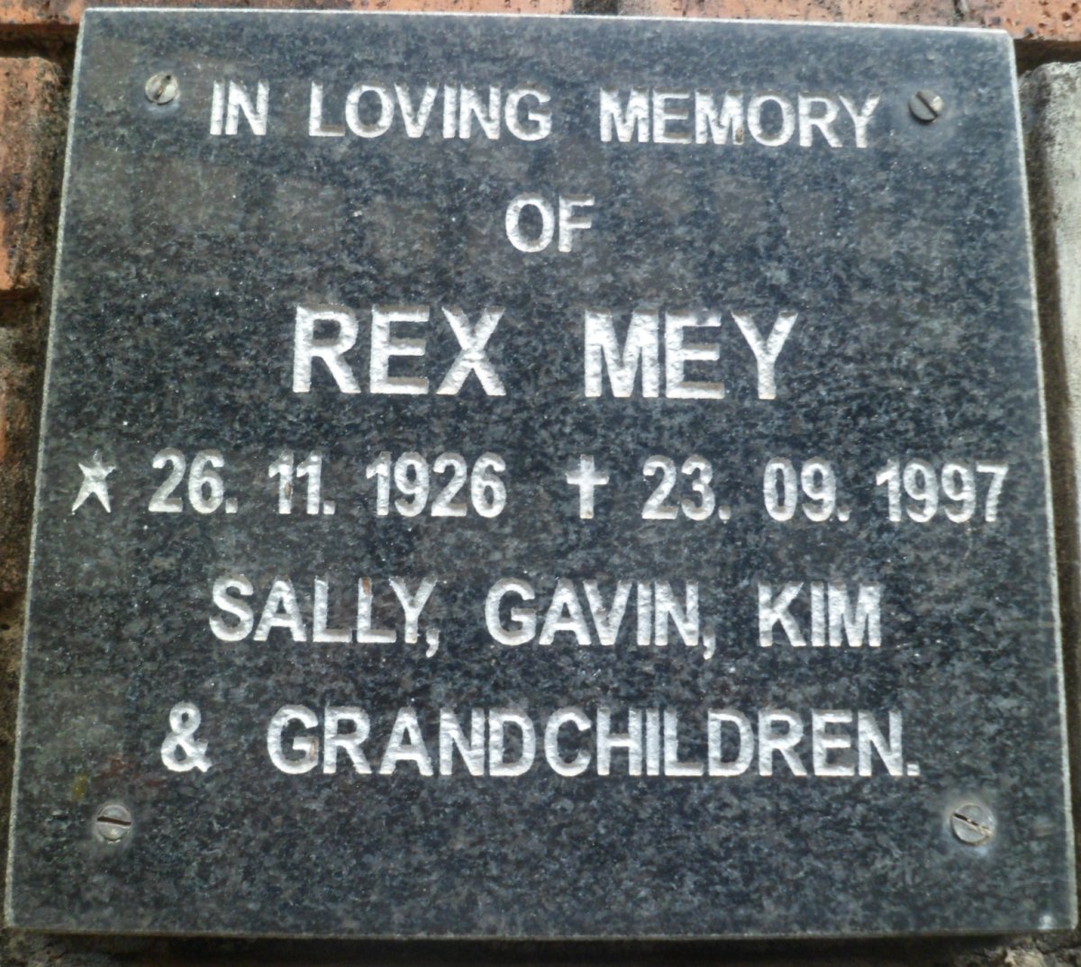 MEY Rex 1926-1997