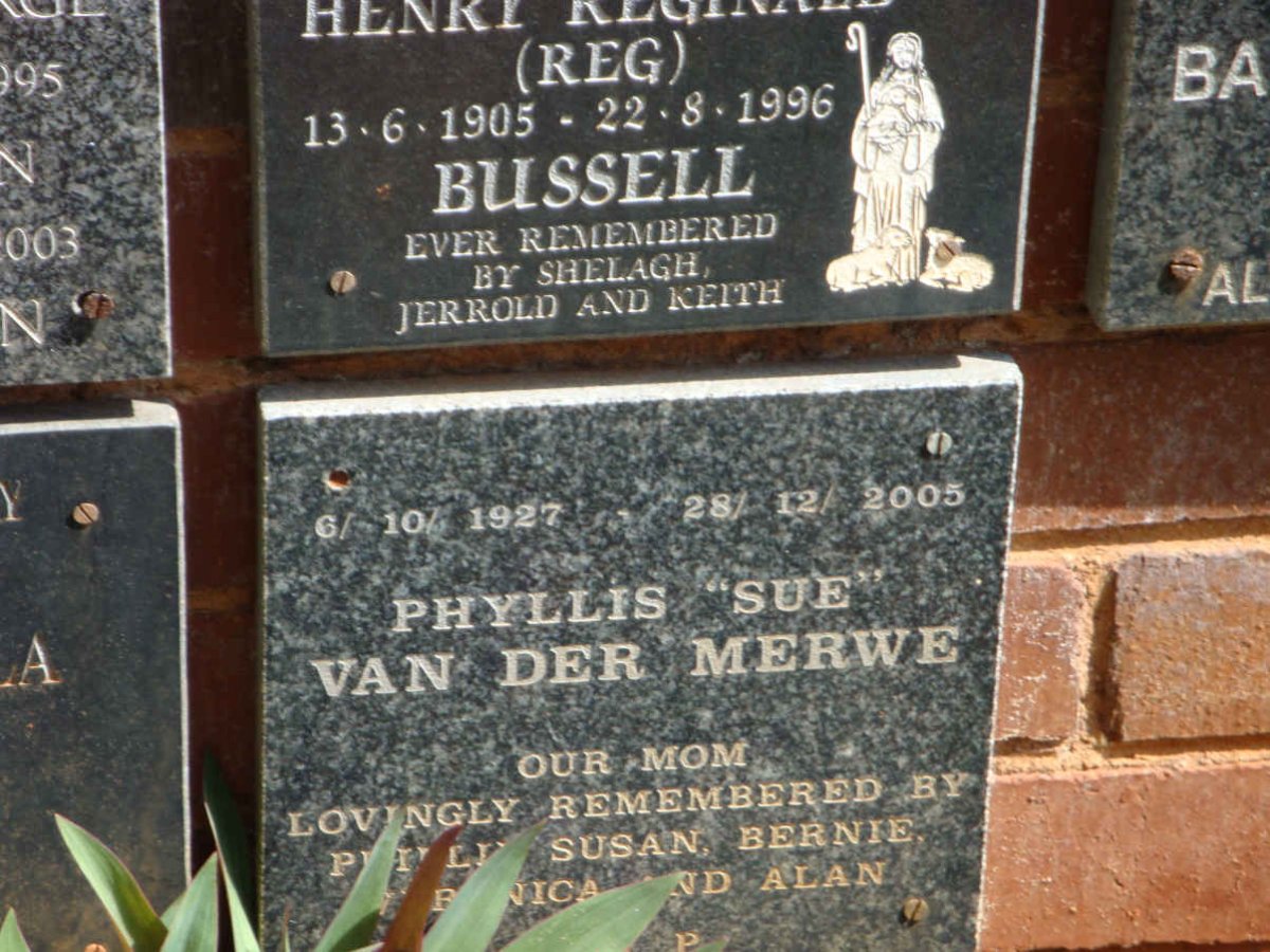 MERWE Phyllis, van der 1927-2005