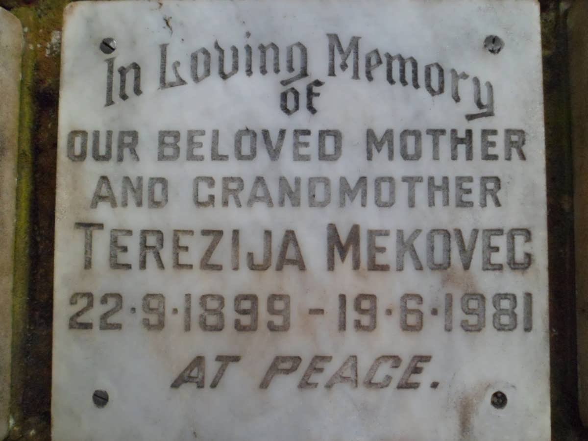 MEKOVEC Terezija 1899-1981