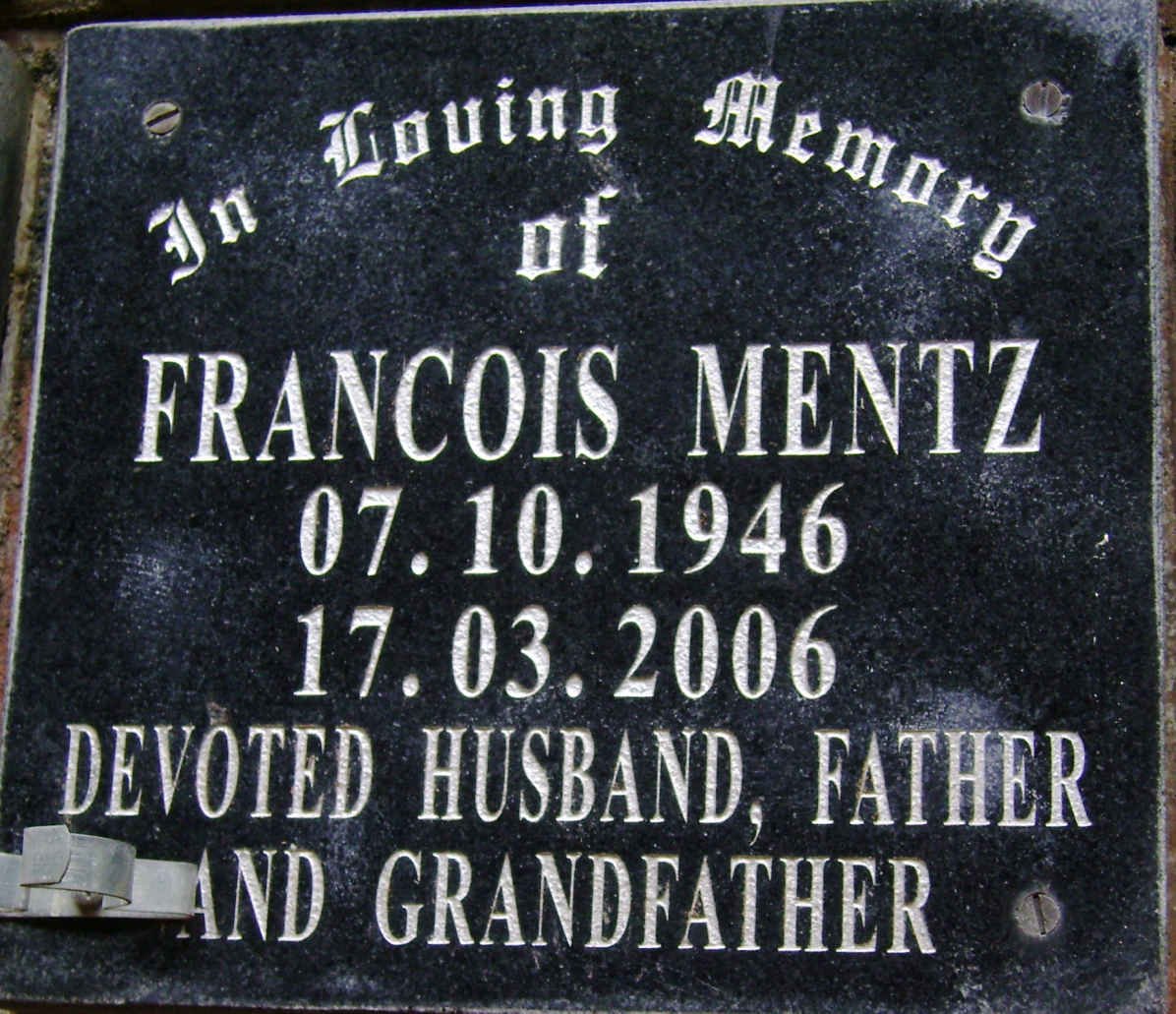 MENTZ Francois 1946-2006
