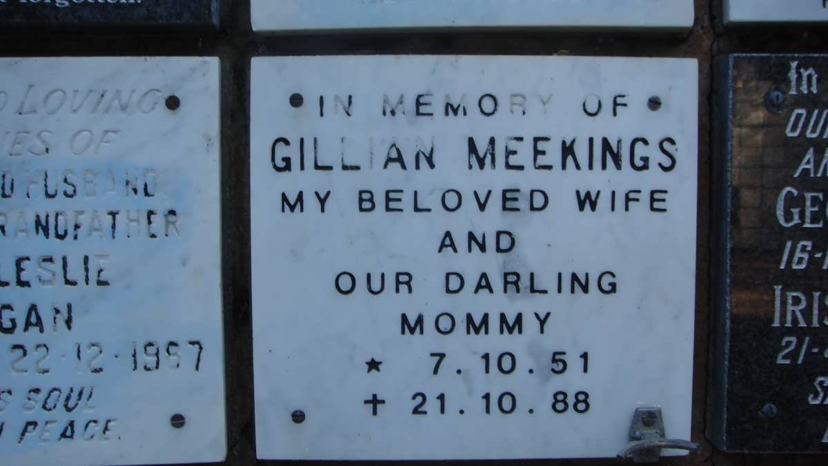 MEEKINGS Gillian 1951-1988