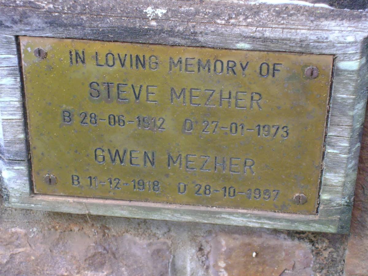 MEZHER Steve 1912-1973 &amp; Gwen 1918-1997
