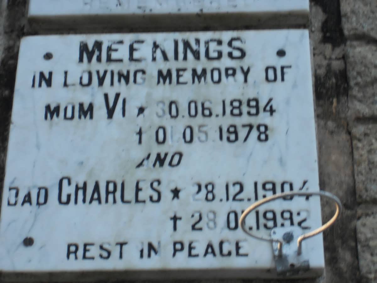 MEEKINGS Charles 1904-1992 &amp; Vi 1894-1978