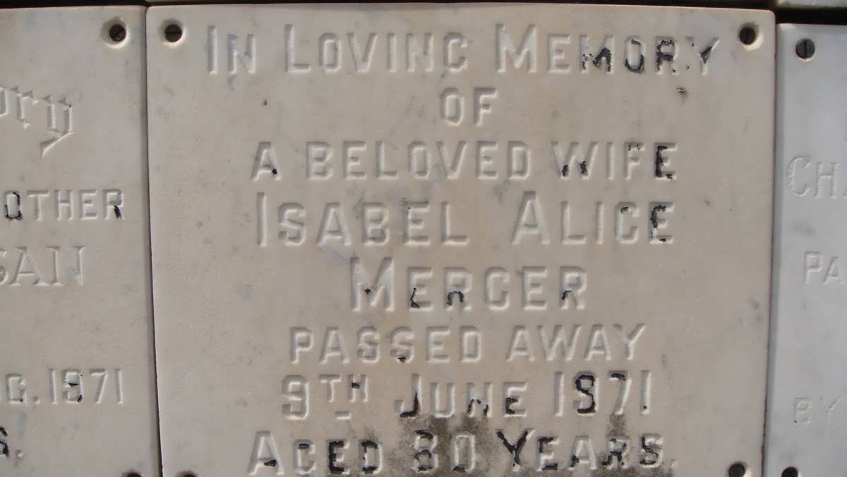 MERCER Isabel Alice -1971