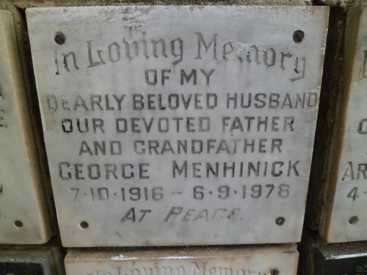 MENHINICK George 1916-1978