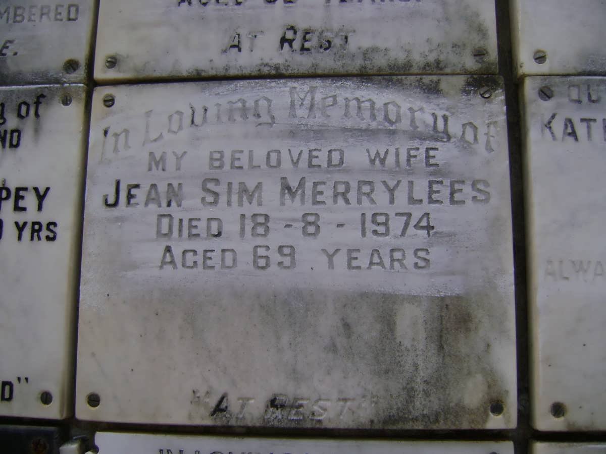 MERRYLEES Jean Sim -1974
