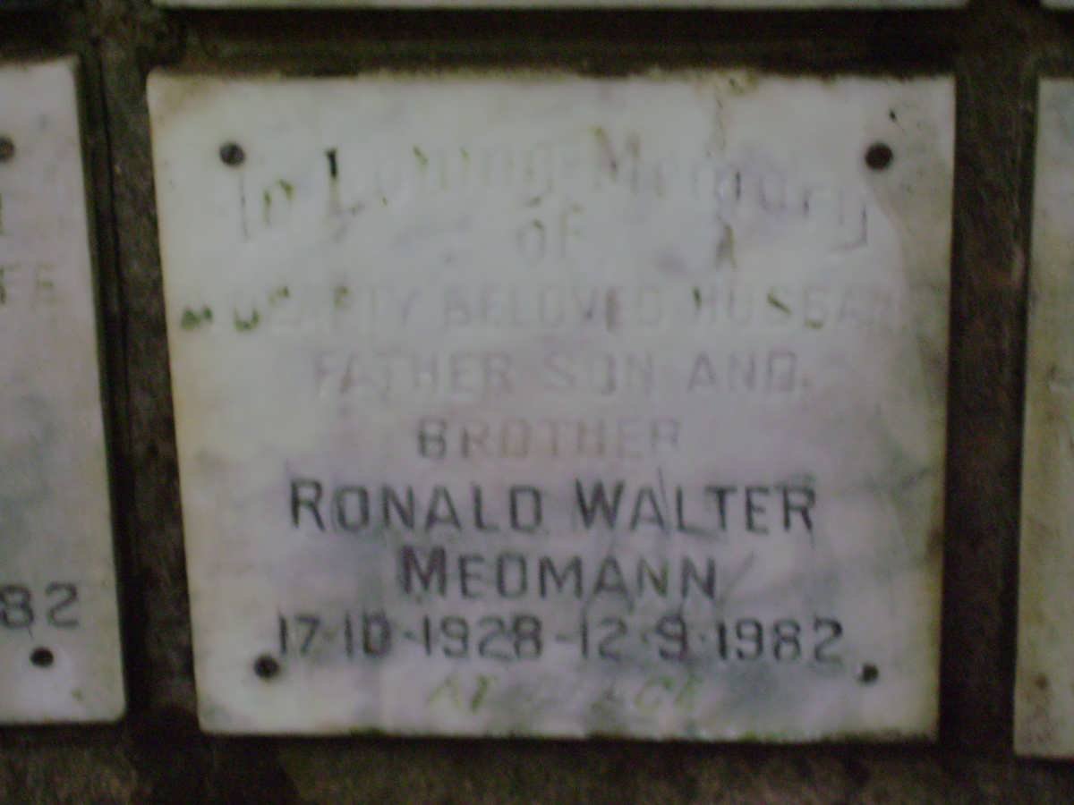 MEDMANN Ronald Walter 1928-1982