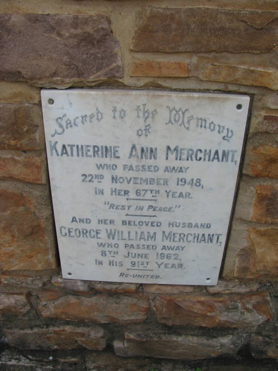 MERCHANT George William -1962 &amp; Katherine Ann -1948