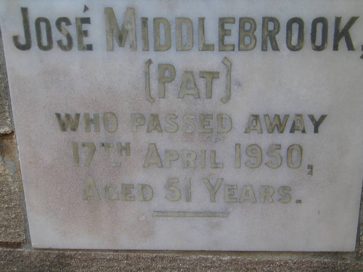 MIDDLEBROOK Jose -1950