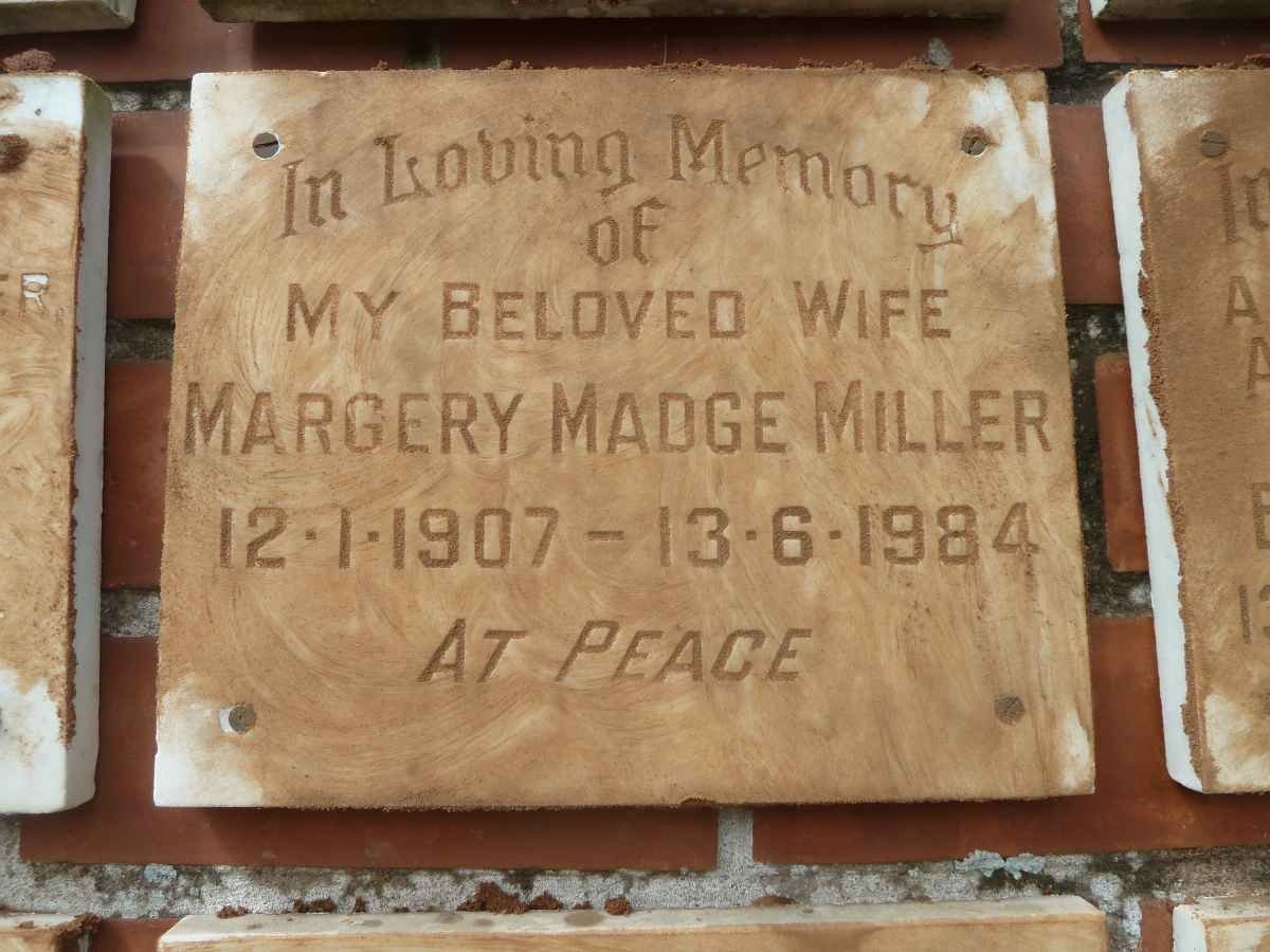 MILLER Margery Madge 1907-1984