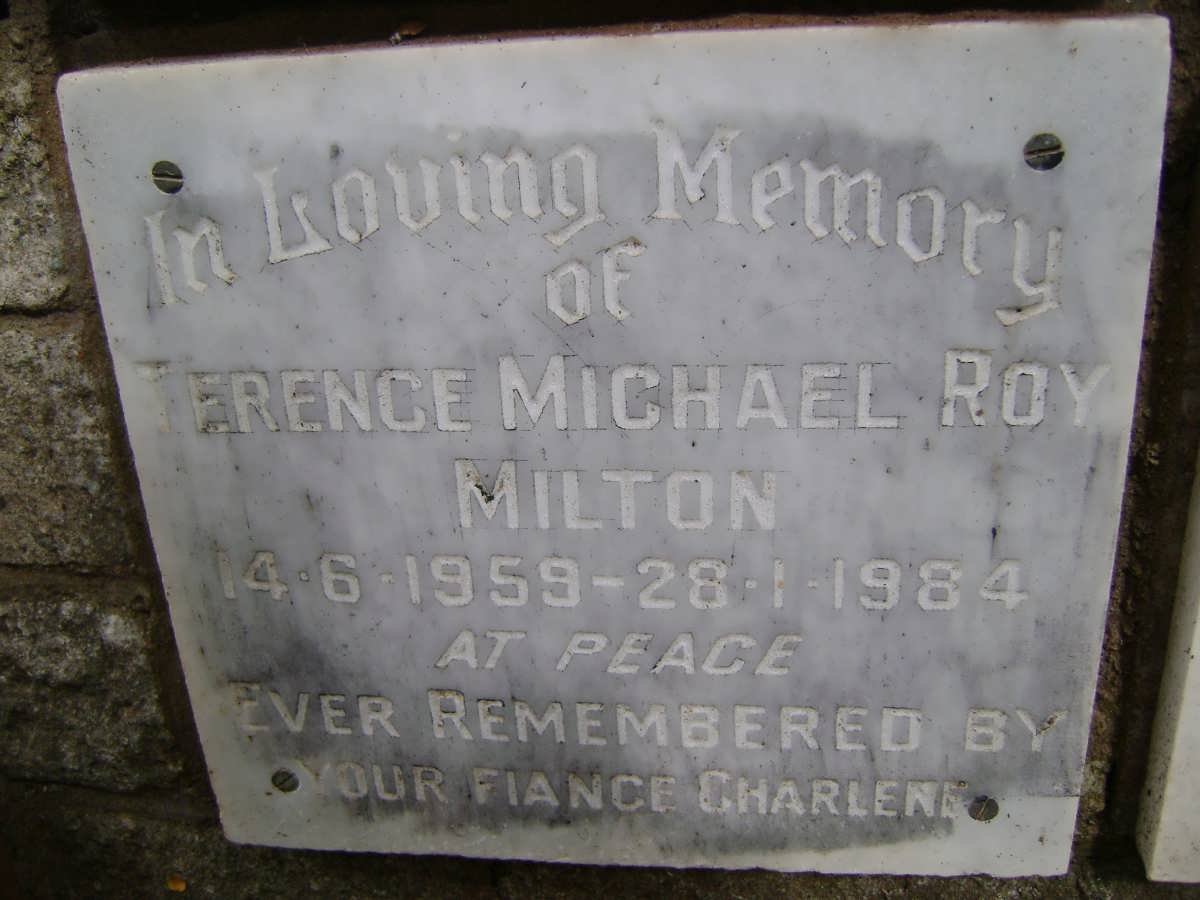 MILTON Terence Michael Roy 1959-1984