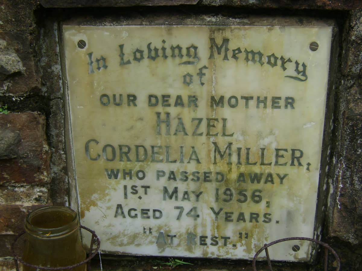 MILLER Hazel Cordelia -1956