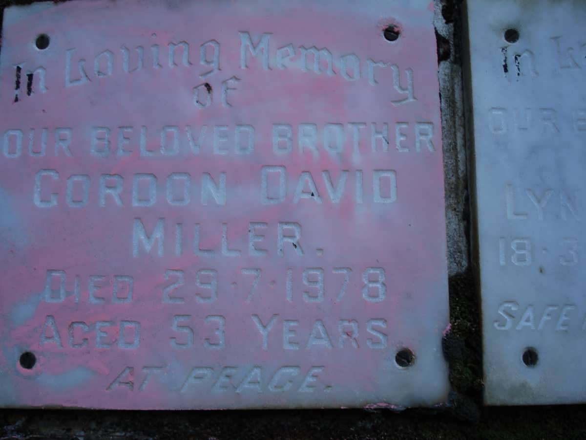 MILLER Gordon David -1978