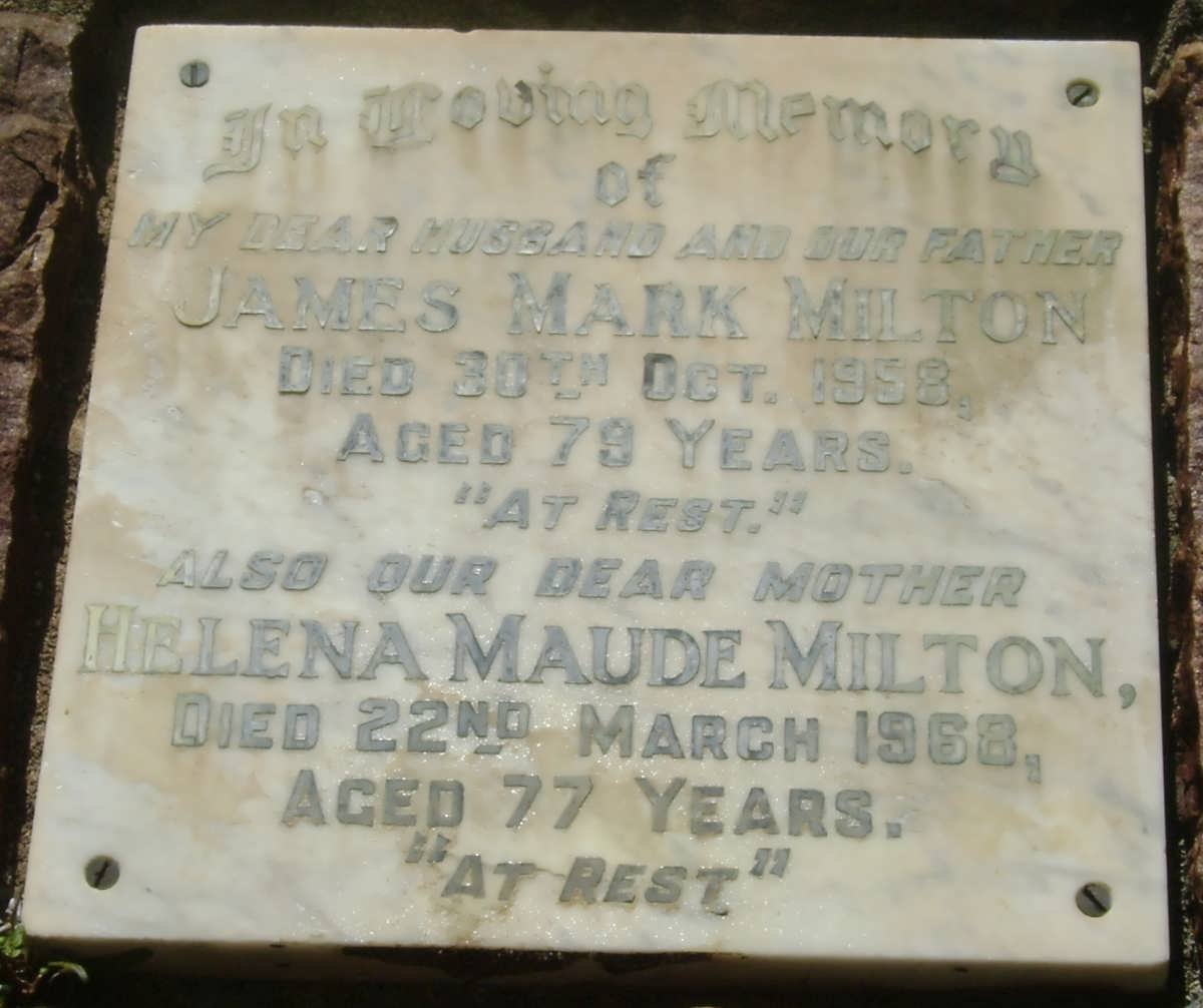 MILTON James Mark -1958 &amp; Helena Maude -1968