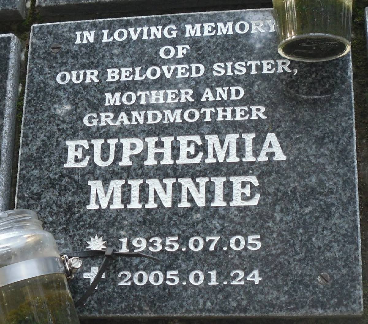 MINNIE Euphemia 1935-2005