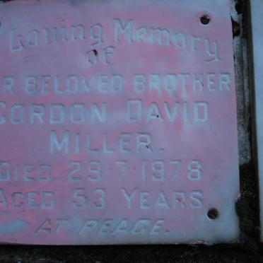 MILLER Gordon David -1978