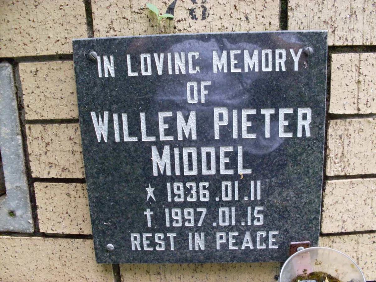 MIDDEL Willem Pieter 1936-1997