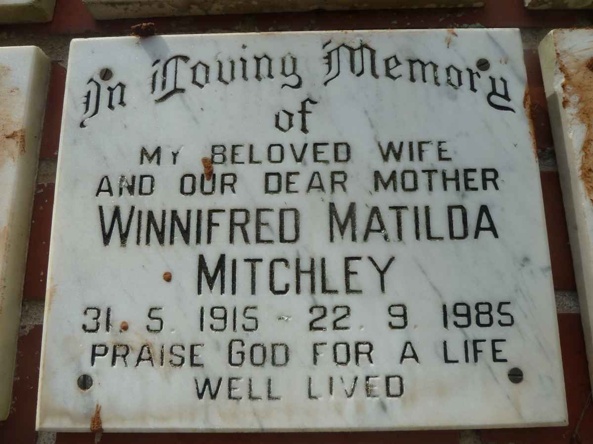 MITCHLEY Winnifred Matilda 1915-1985