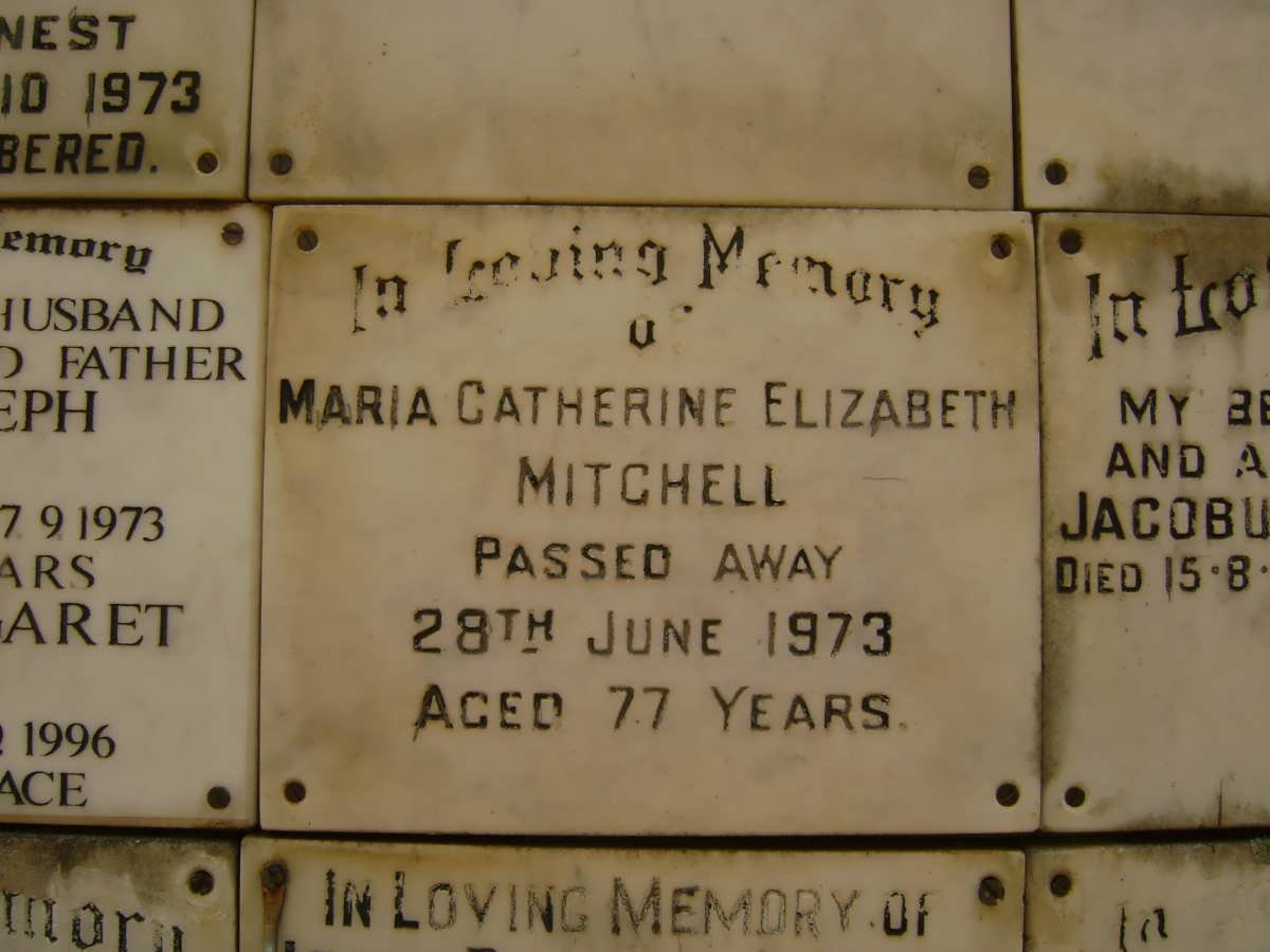 MITCHELL Maria Catherine Elizabeth -1973