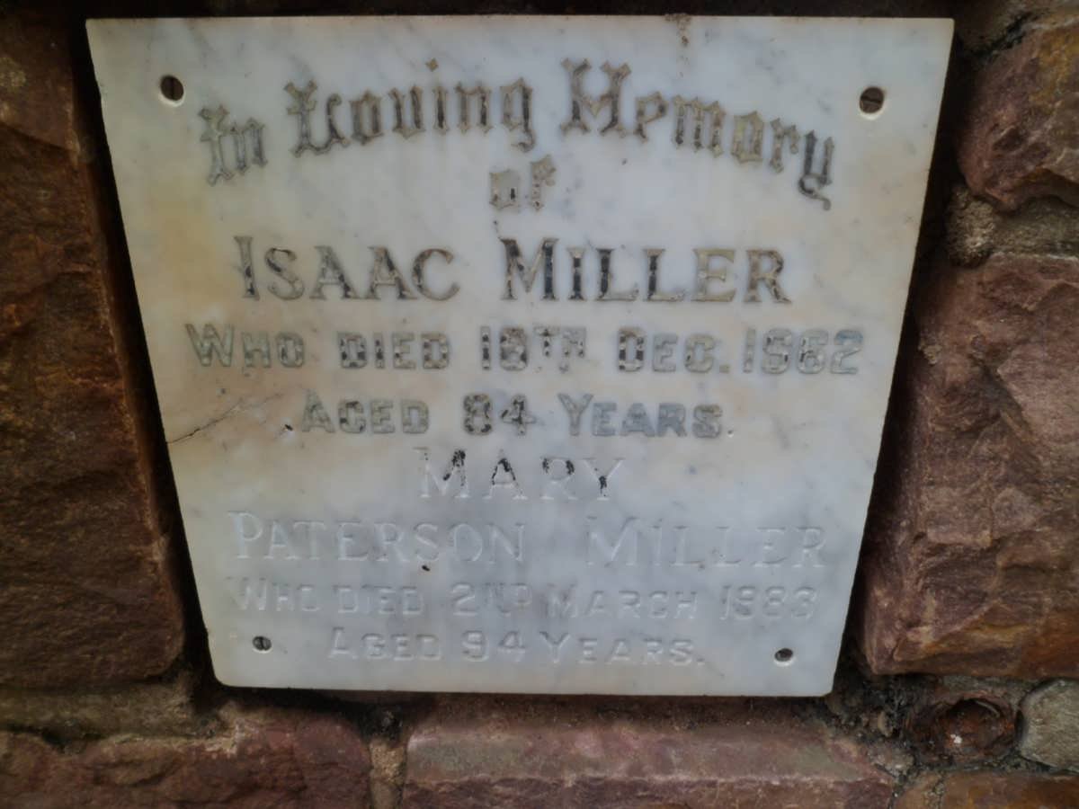 MILLER Isaac -1962 &amp; Mary Paterson -1983