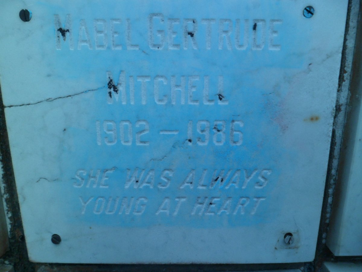 MITCHELL Mabel Gertrude 1902-1986