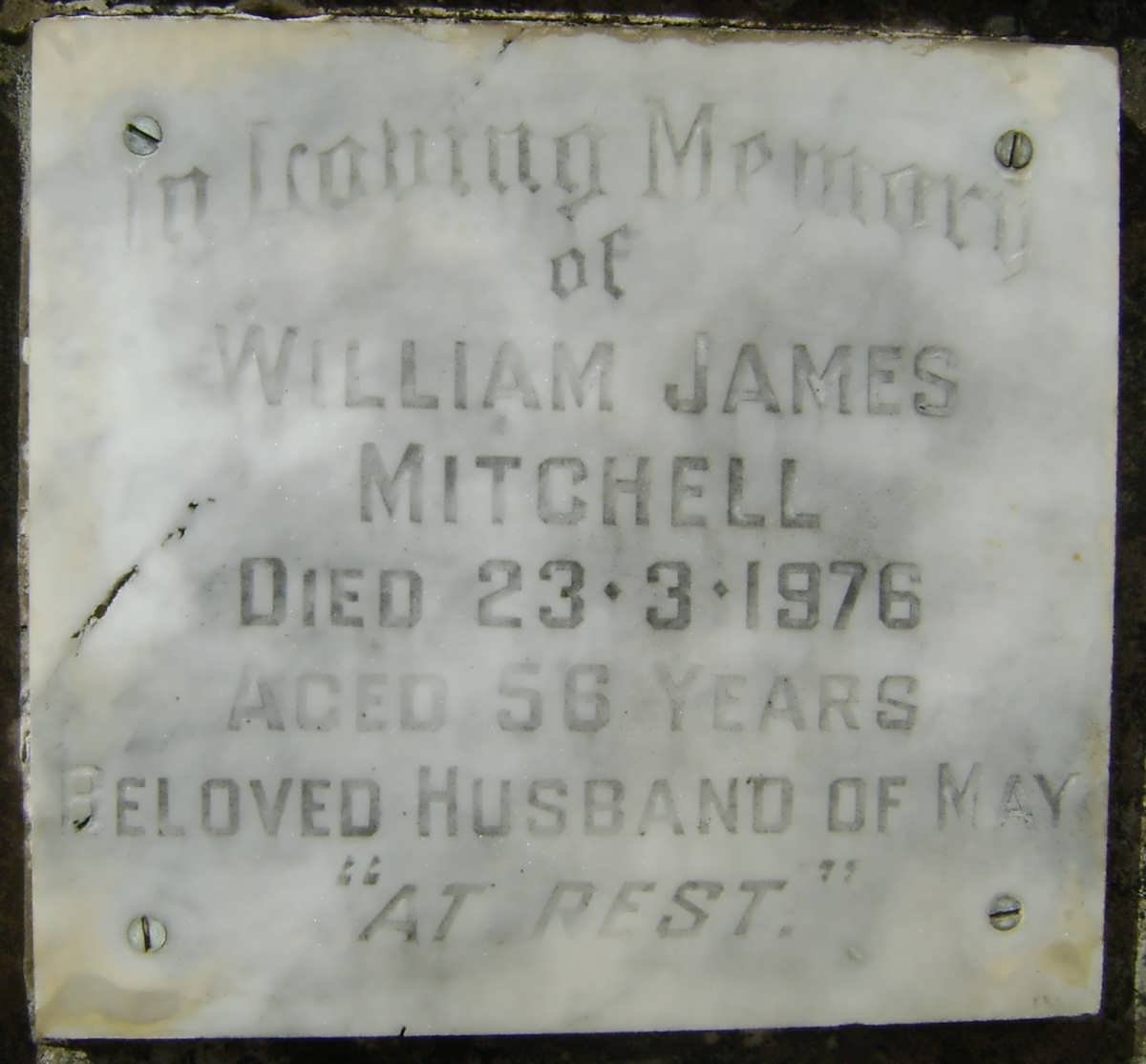 MITCHELL William James -1976
