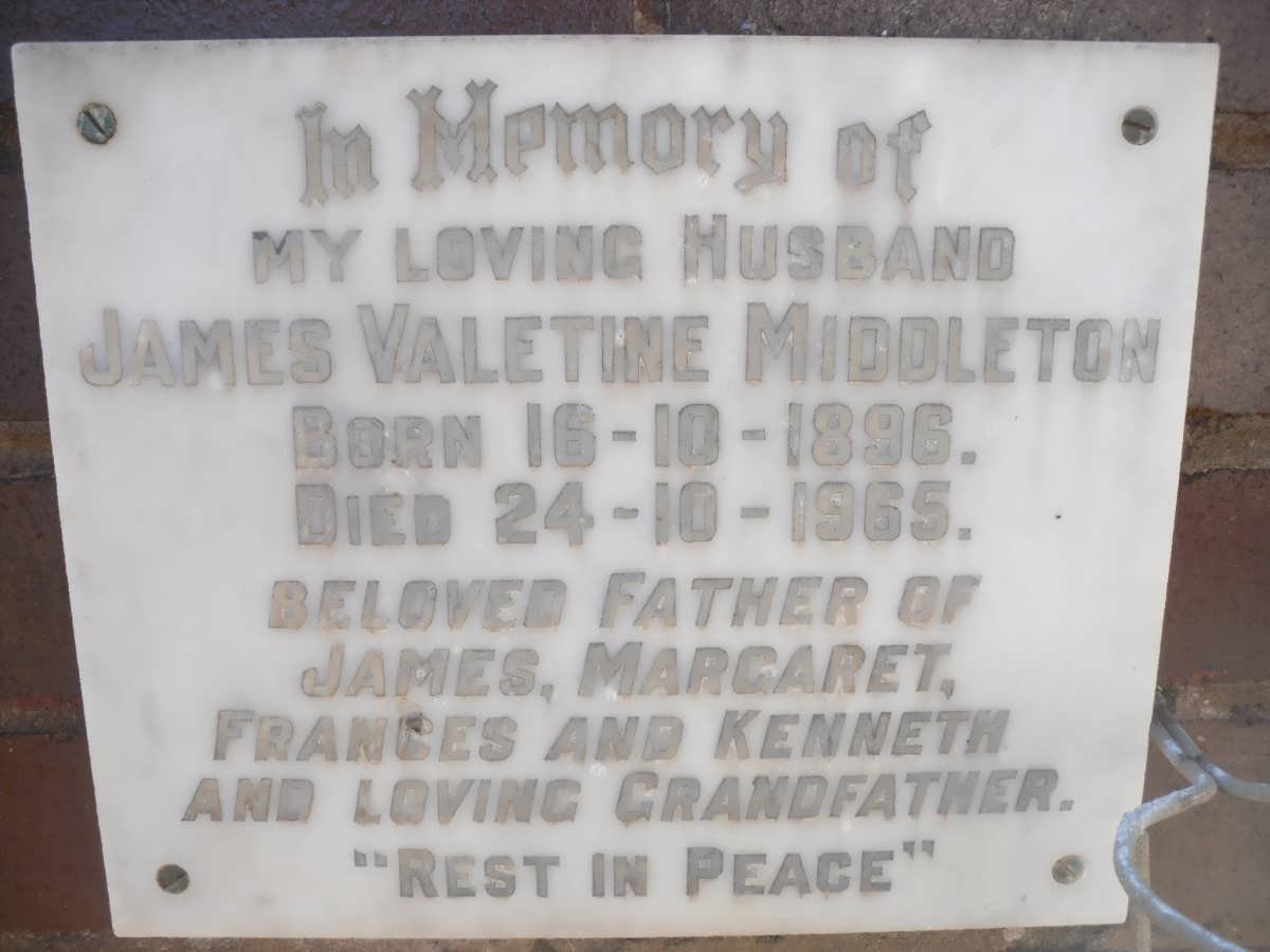 MIDDLETON James Valentine 1896-1965