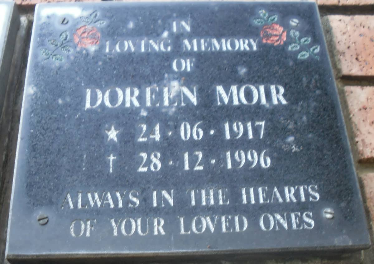 MOIR Doreen 1917-1996