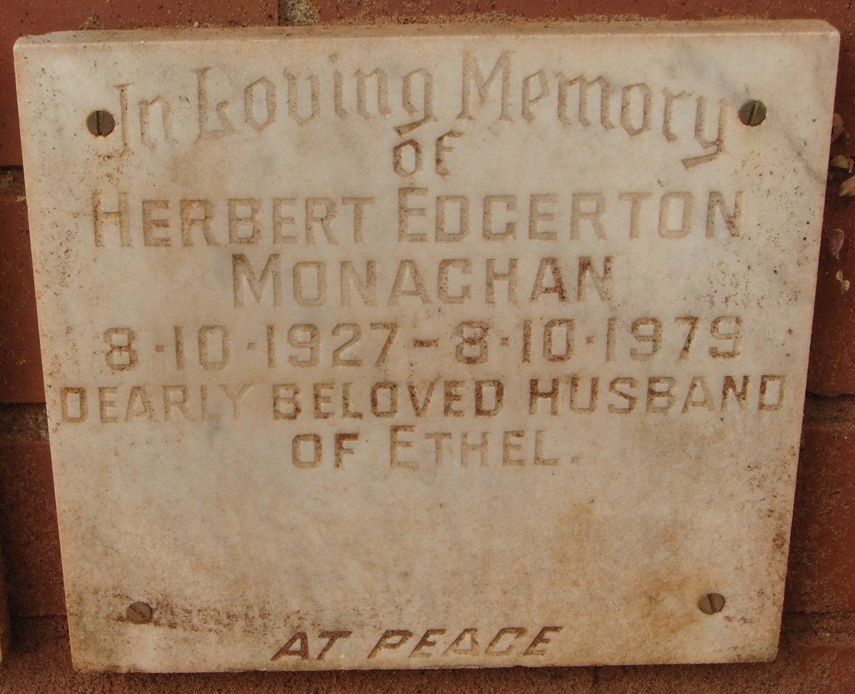 MONAGHAN Herbert Edgerton 1927-1979