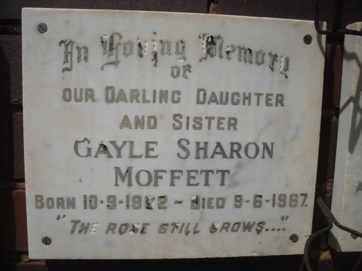 MOFFETT Gayle Sharon 1902-1967