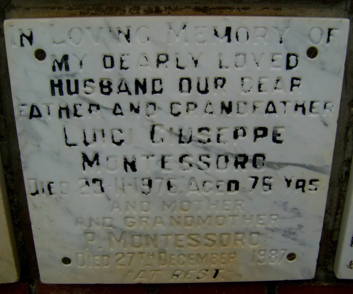 MONTESSORO Luigi Giuseppe -1976 &amp; P. -1987