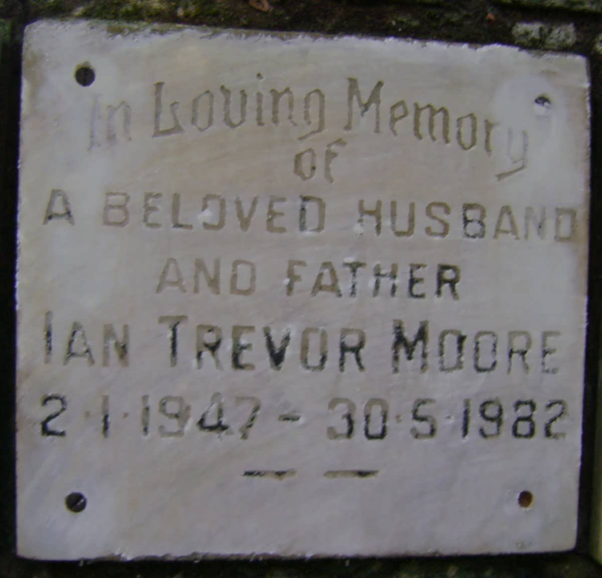 MOORE Ian Trevor 1947-1982