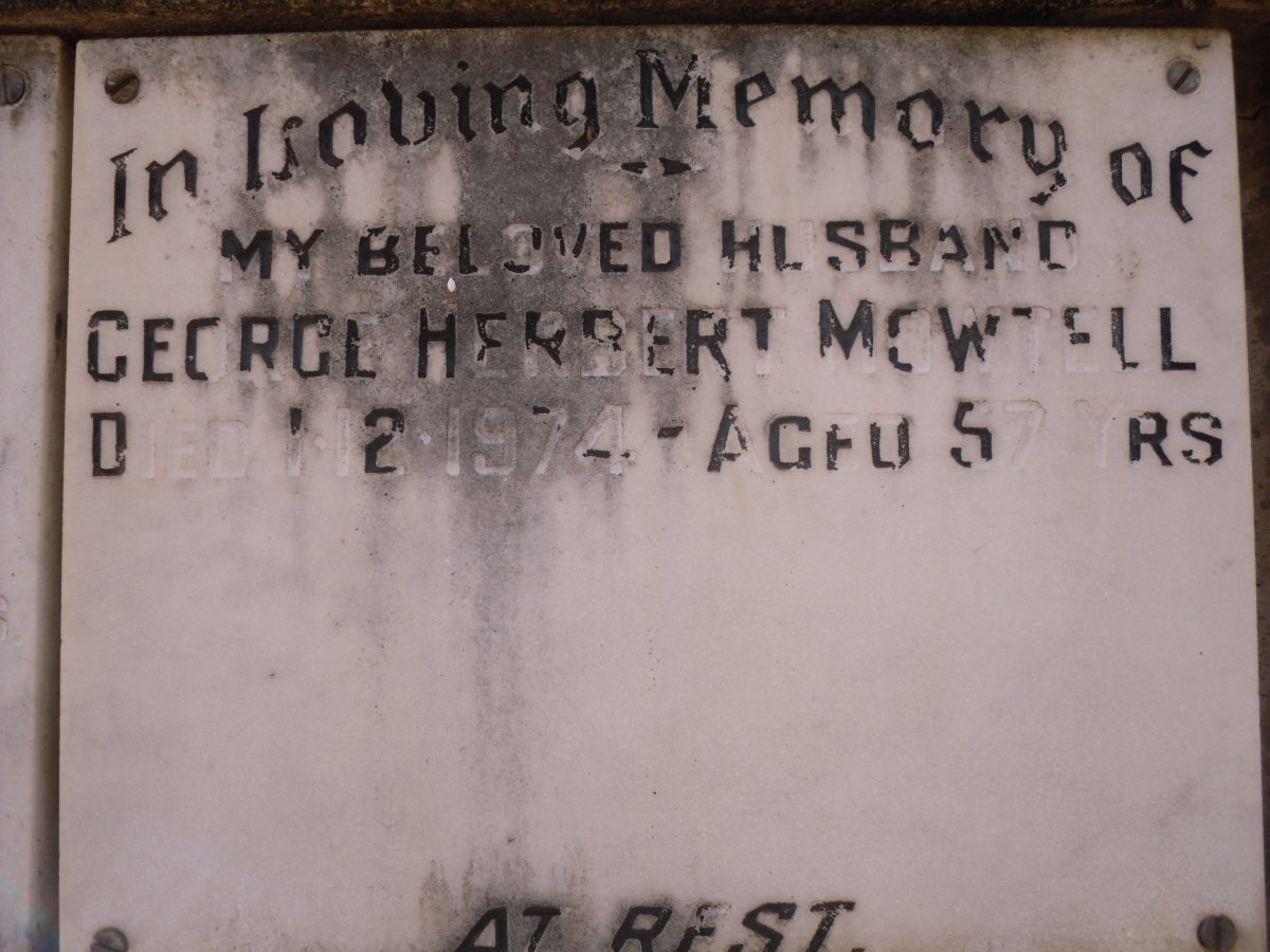 MOWTELL George Herbert -1974