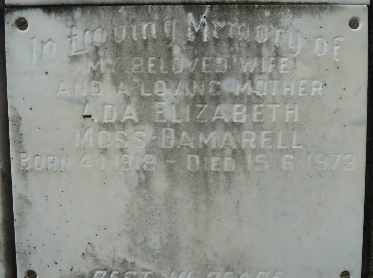 MOSS-DAMARELL Ada Elizabeth 1918-1973