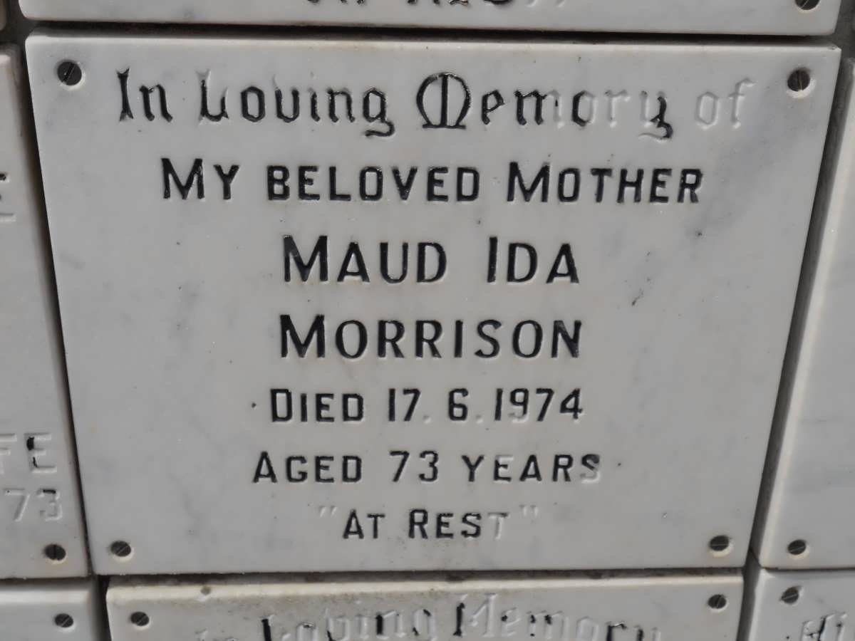 MORRISON Maud Ida -1974