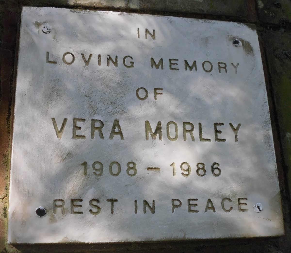 MORLEY Vera 1908-1986