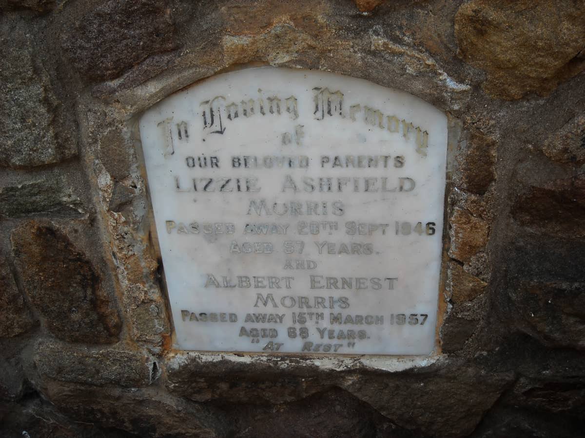 MORRIS Albert Ernest -1957 &amp; Lizzie Ashfield -1946