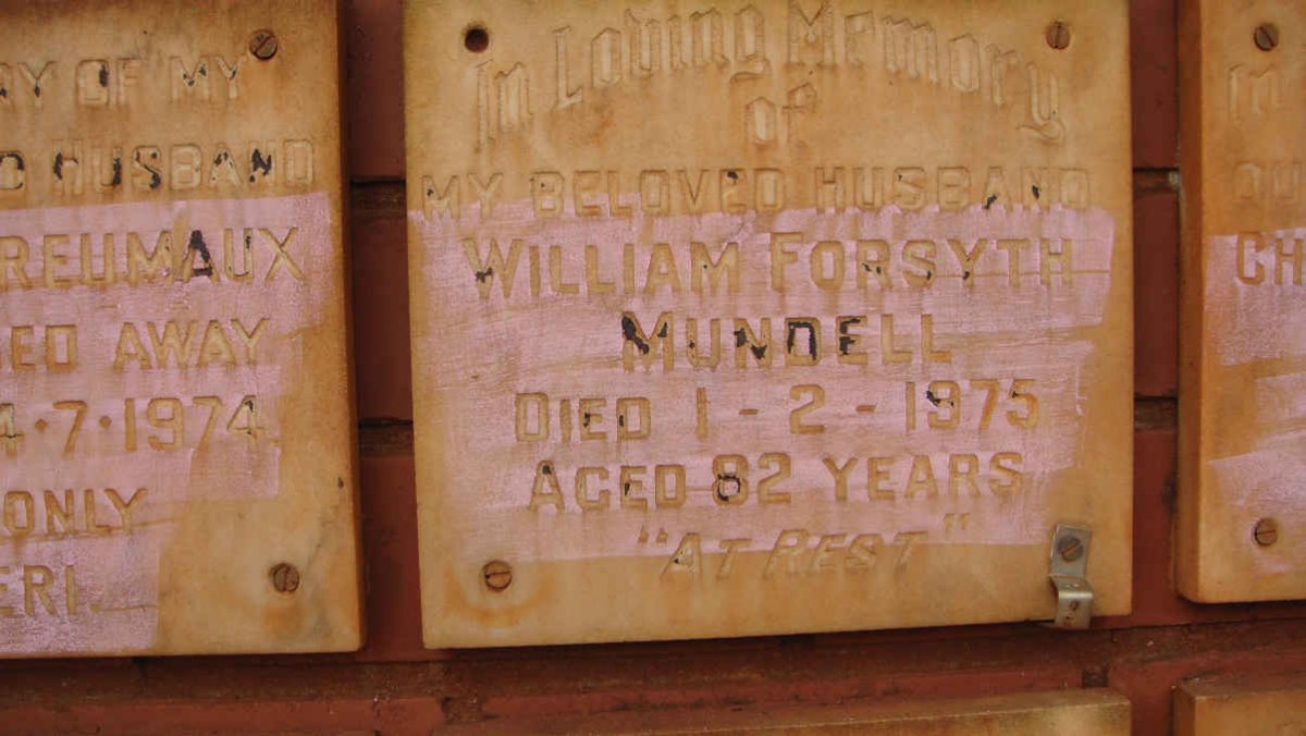 MUNDELL William Forsyth -1975