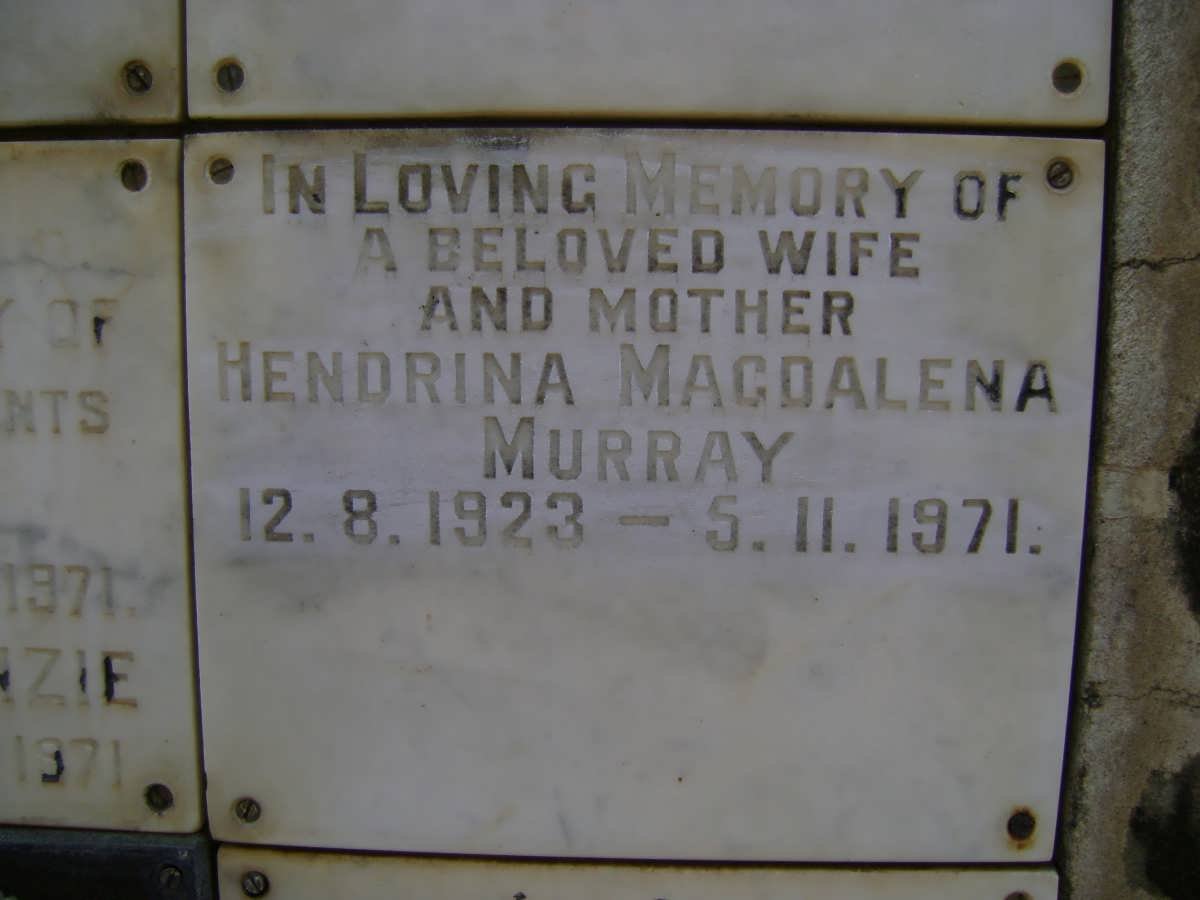 MURRAY Hendrina Magdalena 1923-1971