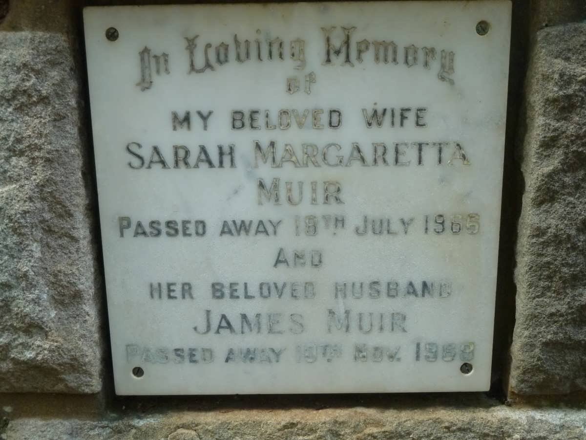 MUIR James -1968 &amp; Sarah Margaretta -1966