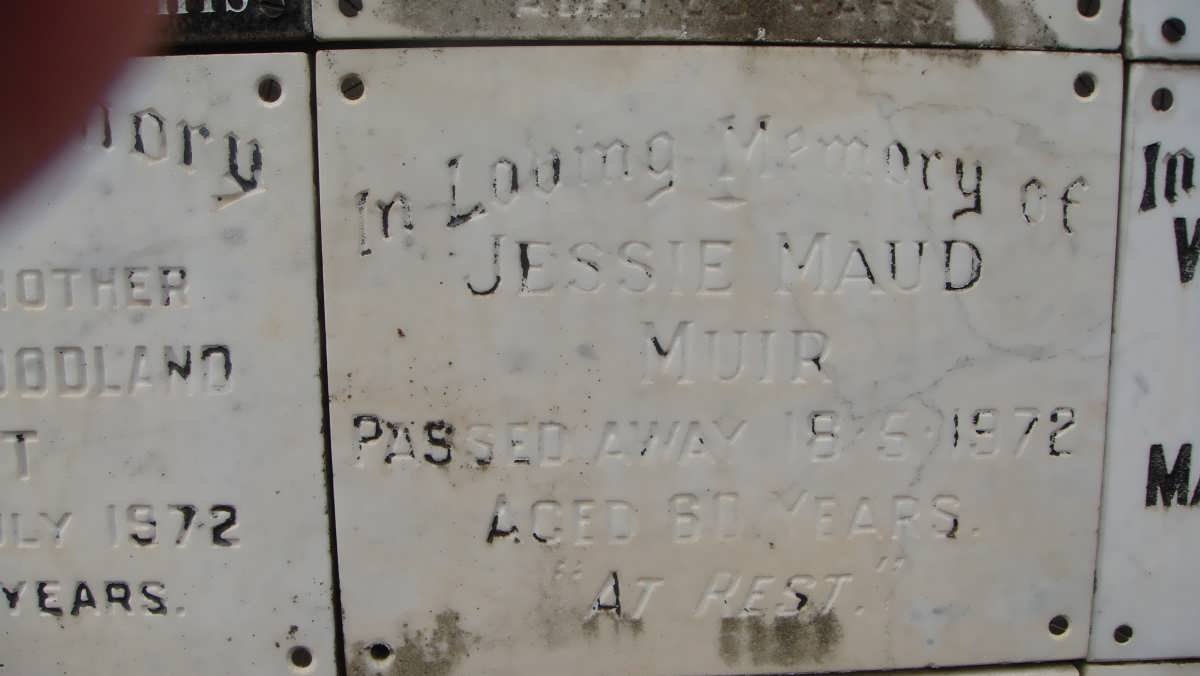 MUIR Jessie Maud -1972