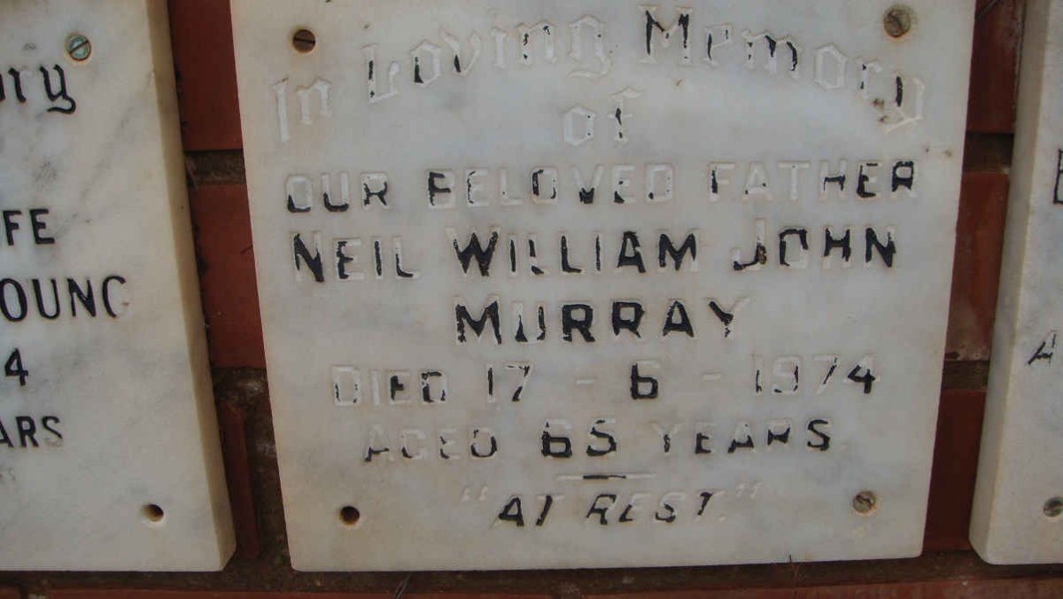 MURRAY Neil William John -1974