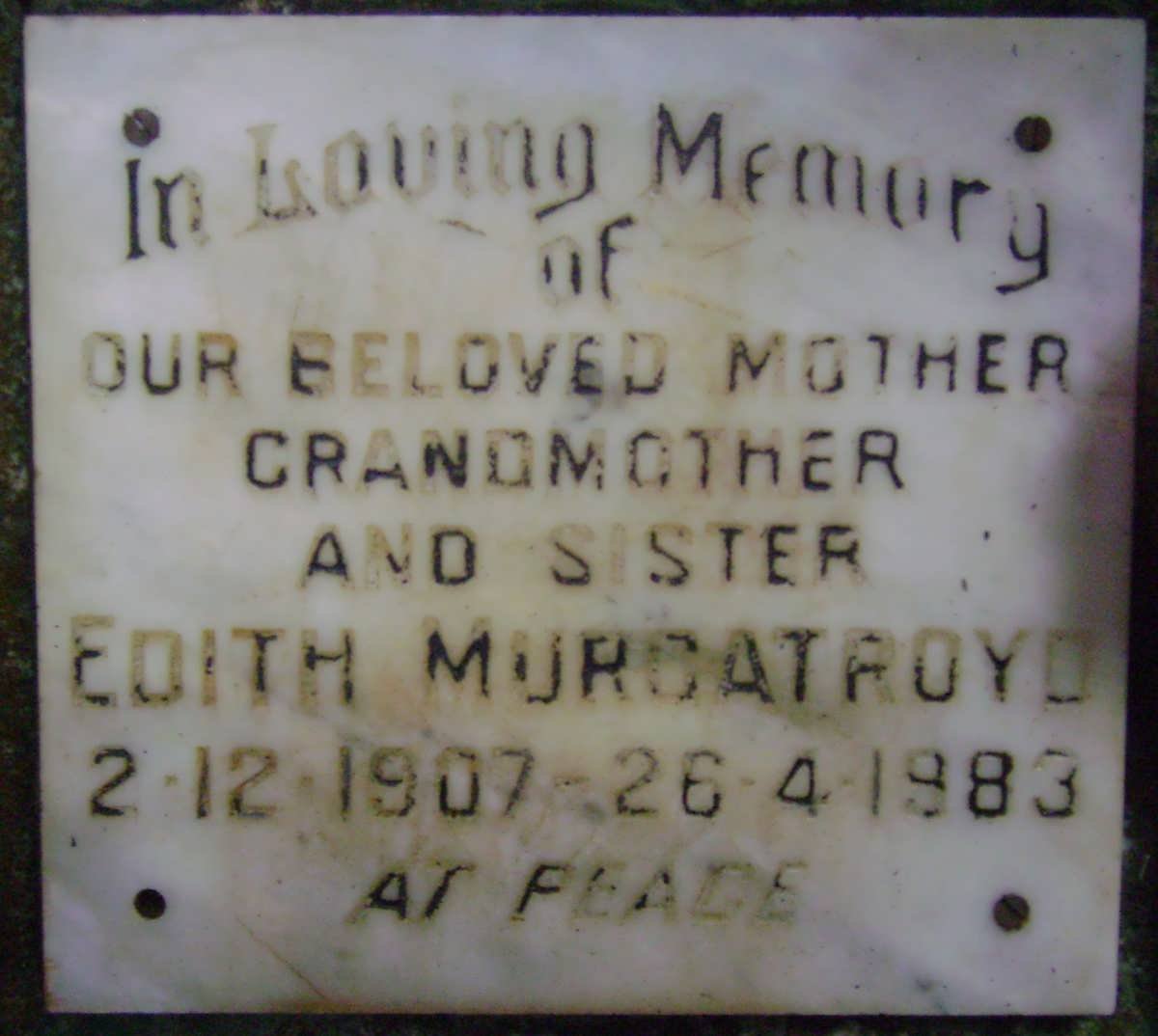 MURGATROYD Edith 1907-1983