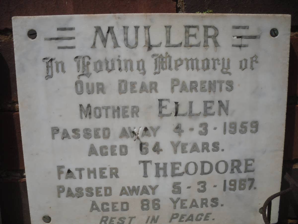 MULLER Theodore -1967 &amp; Ellen -1959