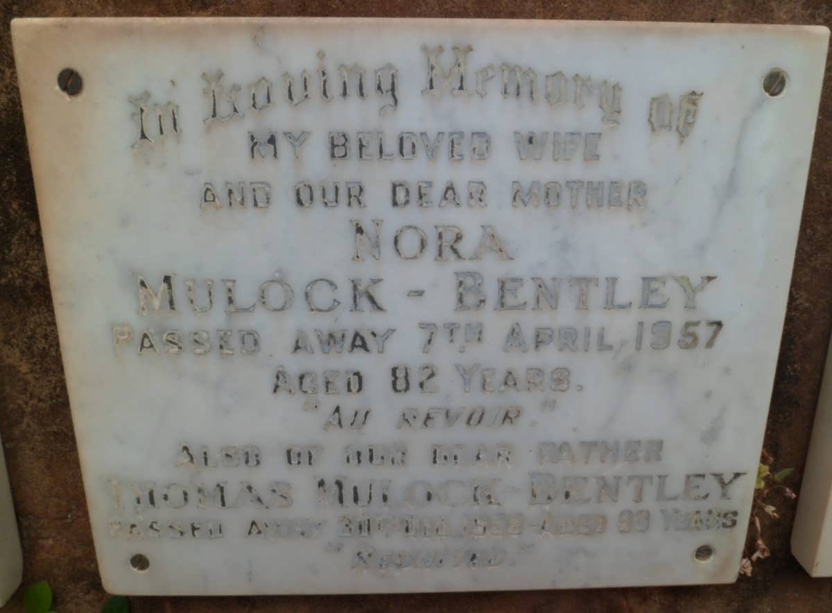 MURLOCK-BENTLEY Thomas -1960 &amp; Nora -1957