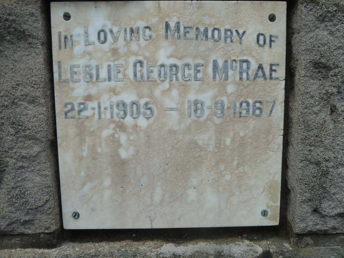 McRAE Leslie George 1905-1967