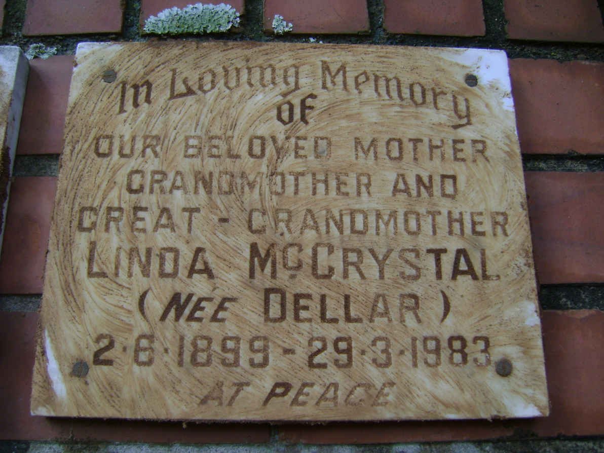 McCRYSTAL Linda nee DELLAR 1899-1983