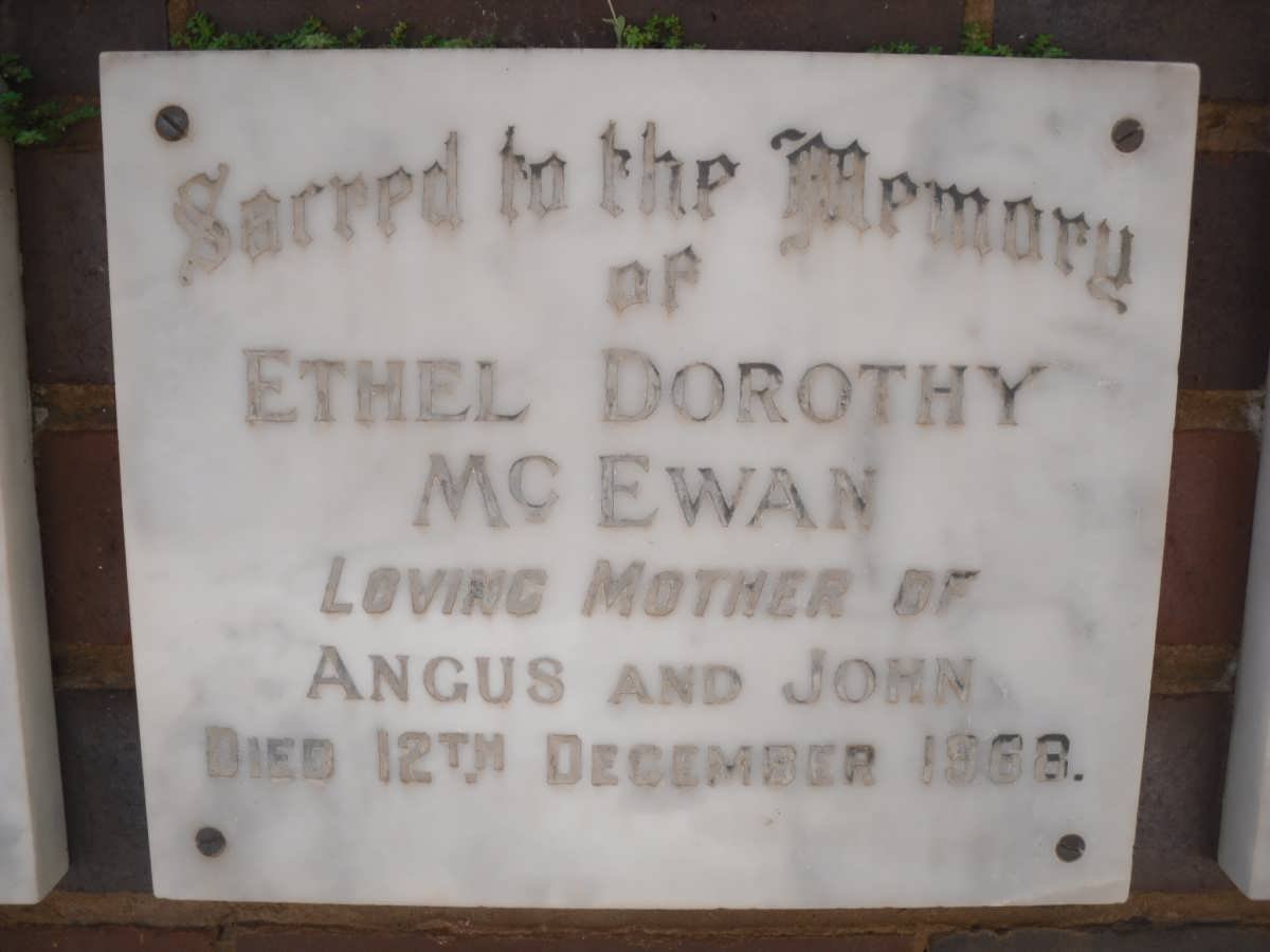Mc EWAN Ethel Dorothy -1968