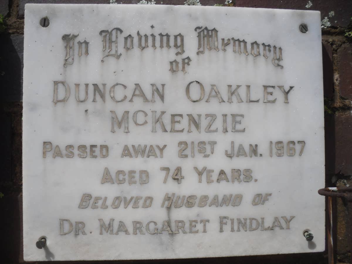 Mc KENZIE Duncan Oakley -1967